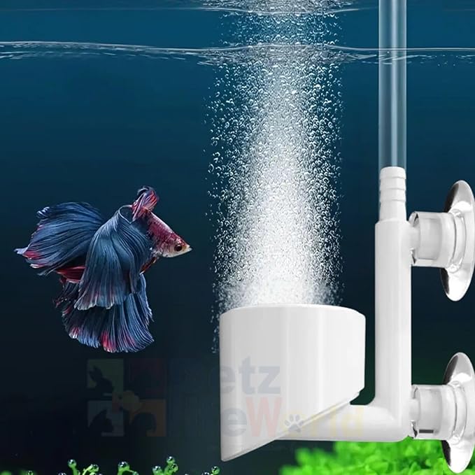 Petzlifeworld Aquarium Mini Air Generator for Aquarium Fish Tank, Nano Bubble Diffuser with Suction Cup Creating Serenes Atmospheres for Fish | Air Refiner | Silent