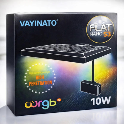 Bluepet  10W Flat Nano S3 Full Spectrum Aquarium Light – Clip-On LED Light with 360° Flexible Head for Planted Nano Fish Tanks