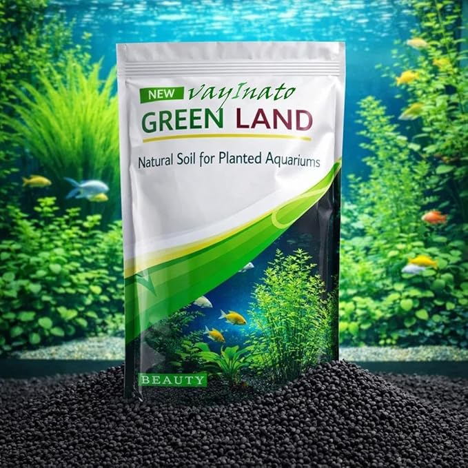 petzlifeworld Green Land 6KG Natural Aquarium Soil for Planted Tanks | Pure Natural Aquascaping Soil | Single Wash Technology | Safe for Fish & Shrimp | Nutrient-Rich Porous Substrate
