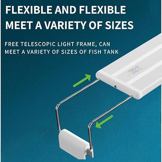 Petzlifeworld P-600 Series LED Aquarium Light – Full Spectrum High Brightness, Extendable Brackets (50–60cm), Energy-Saving Fish Tank Lighting for Freshwater & Saltwater Plants