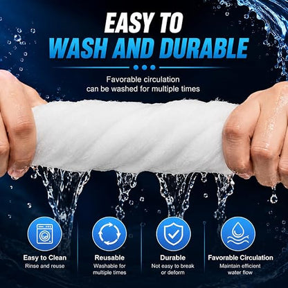 petzlifeworld NEMO 6-in-1 Biochemical Filter Cotton White Sponge | Premium Aquarium Filter Wool Media | Washable Filter Pad for Top, Sump, Internal & Canister Filters | Freshwater & Saltwater Tanks