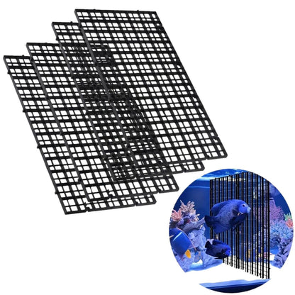 Petzlifeworld Black Fish Tank Divider Plastic Aquarium Divider Panel Separator Grid Isolation Board with Free Divider Clip