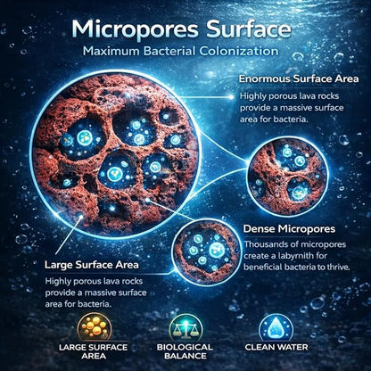 Aquatic Remedies X-Lava Filter Media, 800ML (600G) | The Finest Hand Picked Volcano Lava Porous and Water Treatment Filter Media for Aquarium