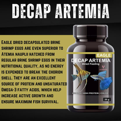 Eagle Decap Artemia Cyst - Direct Feeding (25g) No Hatching Required - Shell-Free, High-Protein Nutritional Feed