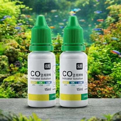 PetzLifeworld CO₂ Indicator Solution 15ml  – Accurate CO₂ Level Test Liquid for Aquarium Glass Drop Checker