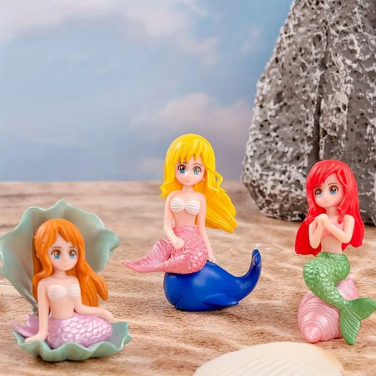 Petzlifeworld Miniature Mermaid (3 Pcs-Any Mermaid) Cute Resin Toys for Aquarium Fish Tank Decoration