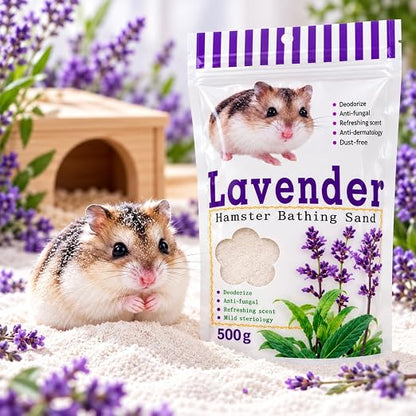Petzlifeworld Scented Hamster Bath Sand 500g – Rose, Lavender, Green Apple & Lemon