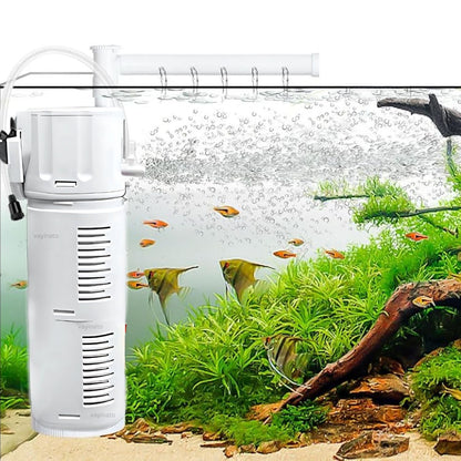 Pwtzlifeworld Aquarium Submersible Internal Filter with Adjustable Flow Rate
