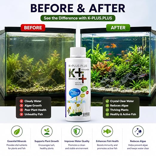 petzlifeworld Aquatic Remedies K++ Aquarium Plant Fertilizer (220ml) | Potassium (K), Manganese (Mn) & Calcium (Ca) Mineral Enrichment for Aquatic Plant Growth | Suitable for Freshwater & Saltwater Aquariums