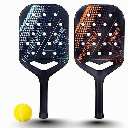 petzlifeworld Kids Basic Pickleball Training Paddle Kit | 2 Lightweight Plastic Bats & 1 Soft Foam Ball | Beginner Pickleball Set for Kids