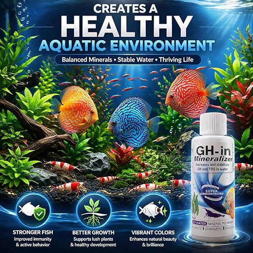 Aquatic Remedies GH-in Mineralizer for Aquarium (220 ml) – Increases & Stabilizes GH and TDS in RO Water | Mineral Supplement for Plants, Shrimp & Discus Fish