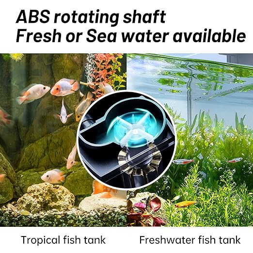 CHERLAM Aquarium Surface Skimmer, 3W Fish Tank Surface Skimmer For Planted Aquarium