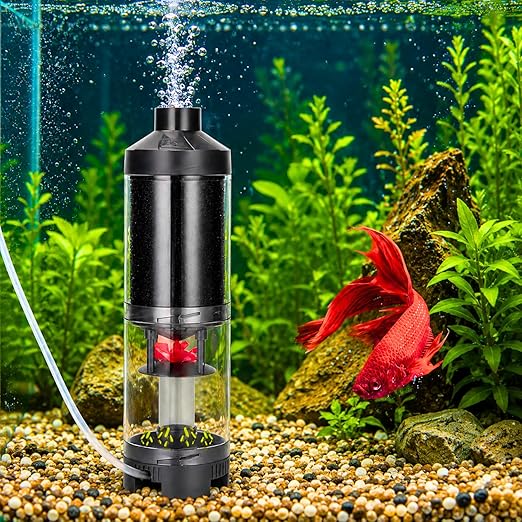 Petzlifeworld Fish Poop Cleaner Suction Sponge Filter for Aquarium | 3-in-1 Filtration System | Ultra Quiet Air Driven Filter | Fish Waste Collector | Safe for Shrimp & Fry (Air Pump Not Included)YA-8462