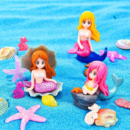 Petzlifeworld Miniature Mermaid (3 Pcs-Any Mermaid) Cute Resin Toys for Aquarium Fish Tank Decoration