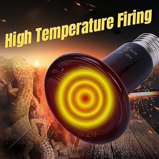 CLEEN Reptile Ceramic Heat Emitter Lamp | No-Light Heating Bulb