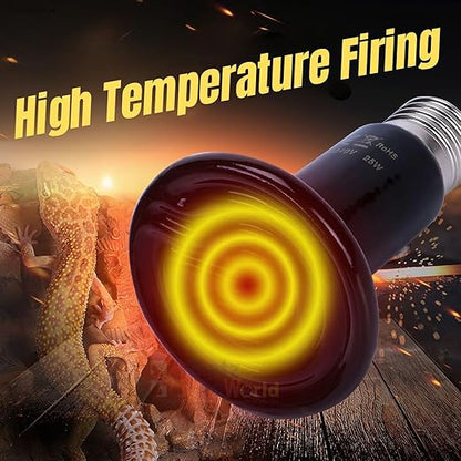 CLEEN Reptile Ceramic Heat Emitter Lamp | No-Light Heating Bulb