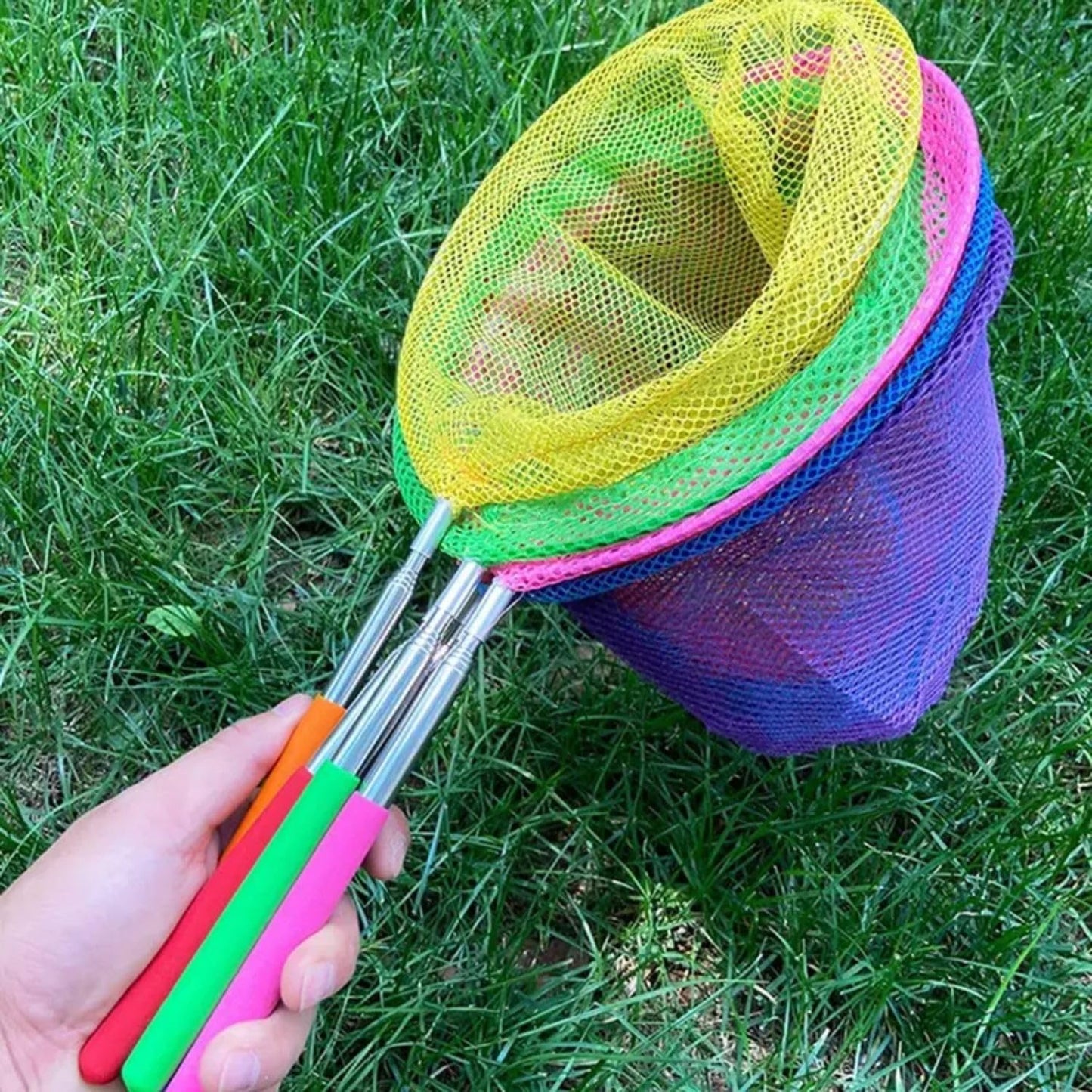 Petzlifeworld  Stainless Steel Extendable Net (37cm to 85cm) Portable & Durable | Perfect for Catching Butterflies, Fish, Shrimp, Insects