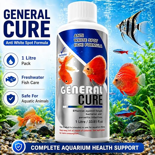 Petzlifeworld Aquatic Remedies 1L General Cure Freshwater Fish Care Formula | Safe for All Aquatic Animals