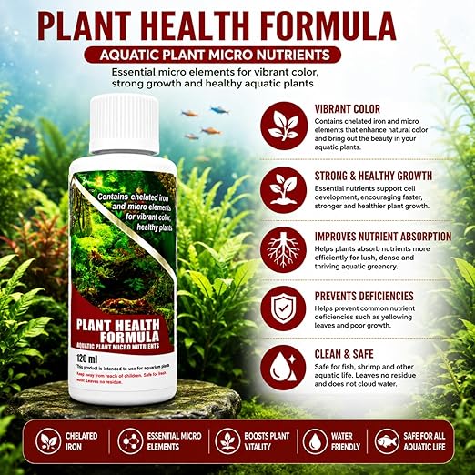 Petzlifeworld Aquatic Remedies (Pack of 3) Aquarium Plant Health Formula 120Ml & Plant Food 120Ml & K-Plus Plus 100Ml - Liquid