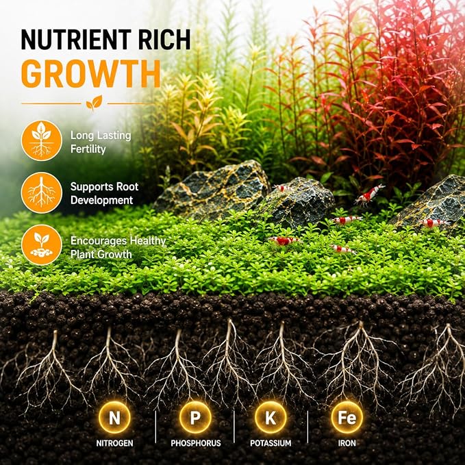 Petzlifeworld Petscope 9L Soil for Planted Aquariums & Crystal Shrimp Tanks | Specialized Synthetic Aquatic Plant Substrate | Quick Clean Water | Long Lasting Fertility | Durable Granule Structure