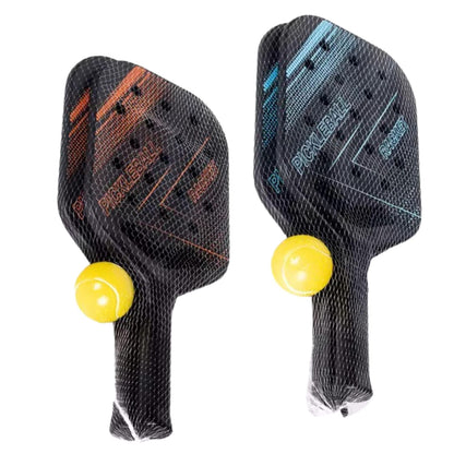 petzlifeworld Kids Basic Pickleball Training Paddle Kit | 2 Lightweight Plastic Bats & 1 Soft Foam Ball | Beginner Pickleball Set for Kids