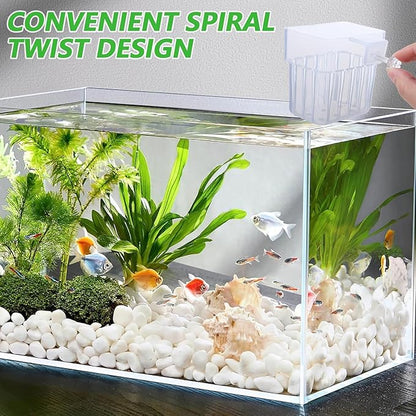 petzlifeworld 1 Pcs White Plastic Hanging (Screw Type) Water Plant Holder Pot for Aquarium Fish Tank, Aquaponic Plant Growing Landscape Plants Aquascape Decoration Water Plants by Petzlifeworld