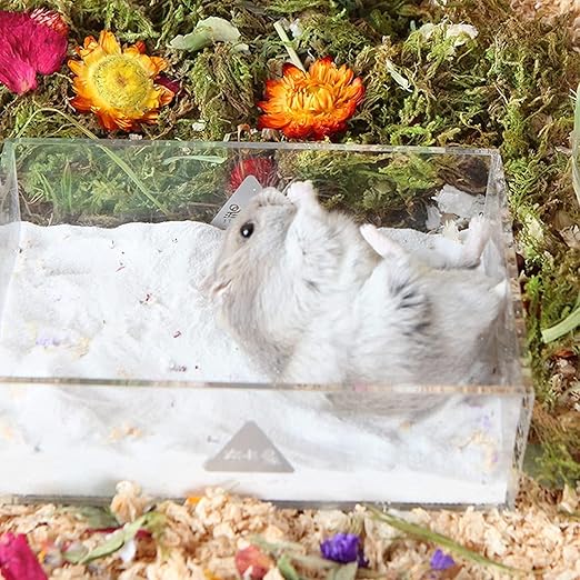 1Kg Dust-Free Hamster Bath Sand Natural Flower Scented Bathing Sand for Guinea Pig, Hamster and Other Small Animals by Pezlifeworld