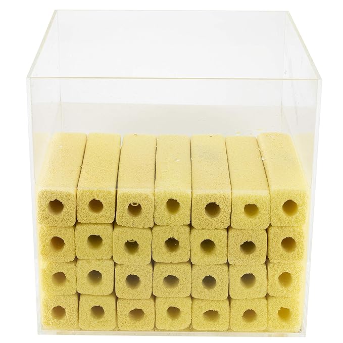 RealPlus 3.8 Inch Ceramic Bio Media Blocks - 100pcs Large Aquarium Filter Media For Sump Tanks & Ponds