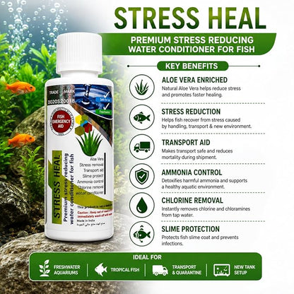 Aquatic Remedies Aquarium Fish Tank Must Have Starter Combo  (Stress Heal + Aquaria Clear + MicroLife S2) 3 * 100 ML - 3 Pcs Combo Starter Pack