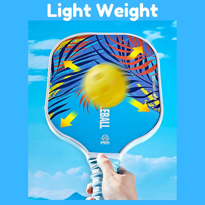 petzlifeworld Pickleball Beginners Combo Pack | 2 Paddles + 1 Ball with Hand Grip | Lightweight & Durable Starter Kit |48 * 7 Cm