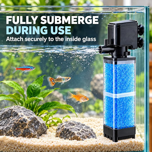 Petzlifeworld Petscope Aquarium Internal Filter with Blue Sponge Media