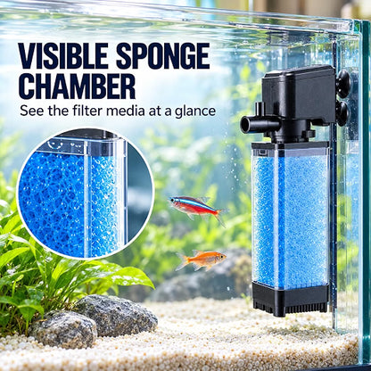 Petzlifeworld Petscope Aquarium Internal Filter with Blue Sponge Media