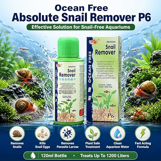 Ocean Free Aquarium Snail Remover-P6, 120ml