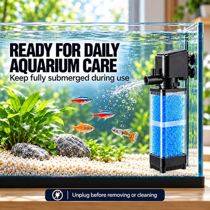 Petzlifeworld Petscope Aquarium Internal Filter with Blue Sponge Media