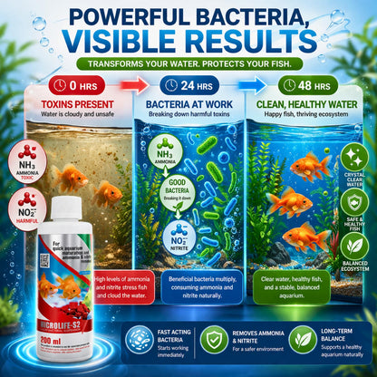 Aquatic Remedies Micro Life S2 Beneficial Bacteria Liquid Bacterial Suspension for Quick Aquarium Maturation and Ammonia and Nitrite Removal