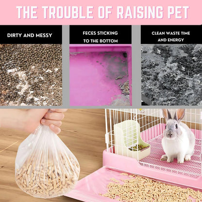 Petzlifeworld Stretchable Pet Cage Disposable Liners For Bunny, Guinea Pig, Hamster, Bird & Small Animals