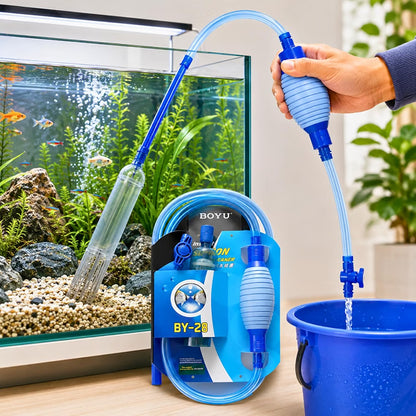 Petzlifeworld BY-28 Aquarium Gravel Cleaner & Water Changer | Siphon Vacuum with Adjustable Flow Control for Fish Tank Sand & Gravel Cleaning