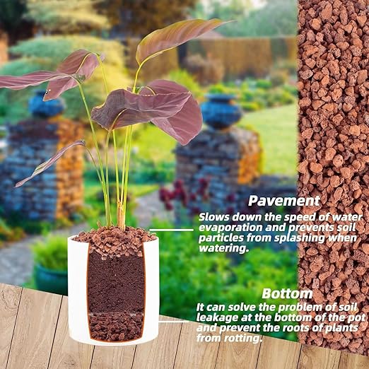Petzlifeworld 3~5mm Natural Volcanic Red Lava Chips