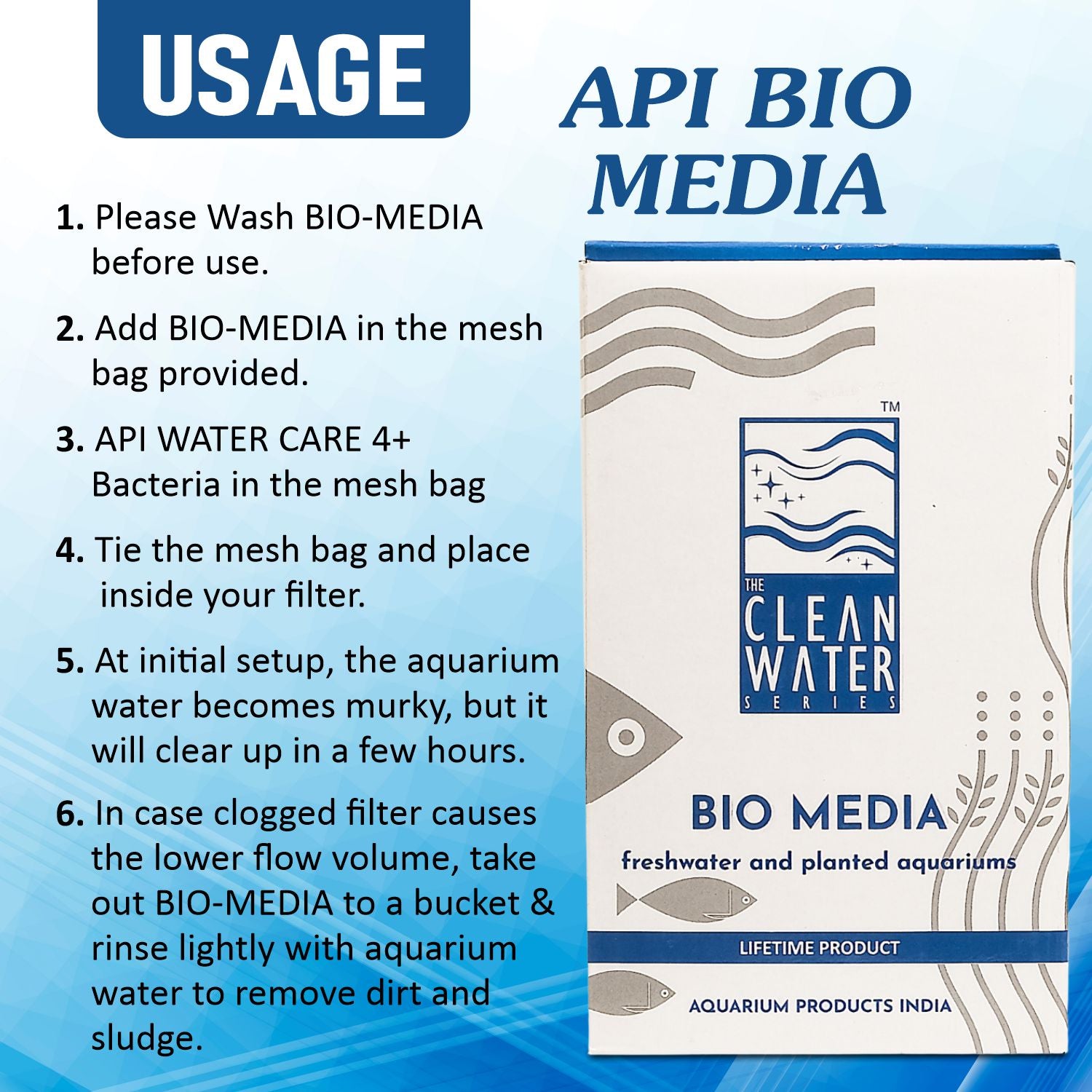 API Bio Media Aquarium and Pond Filter Media – PetzLifeWorld