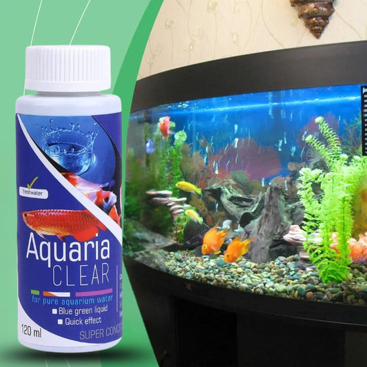 Aquatic Remedies Aquaria Clear 120ml | Aquarium Water Clarifier & Cloudy Water Remover | Crystal Clear Water Treatment for Freshwater & Saltwater Fish Tanks