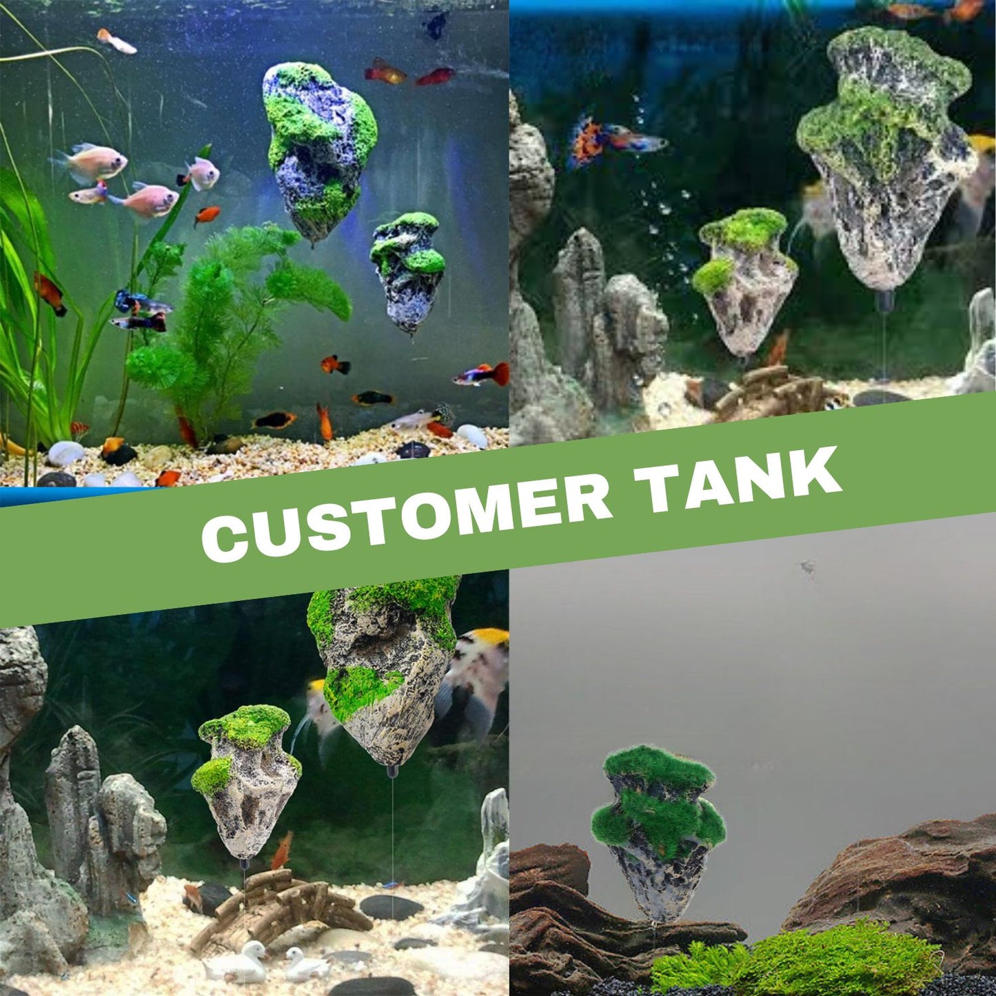 Petzlifeworld Artificial Summersible Rock Ornament for Aquarium Decoration