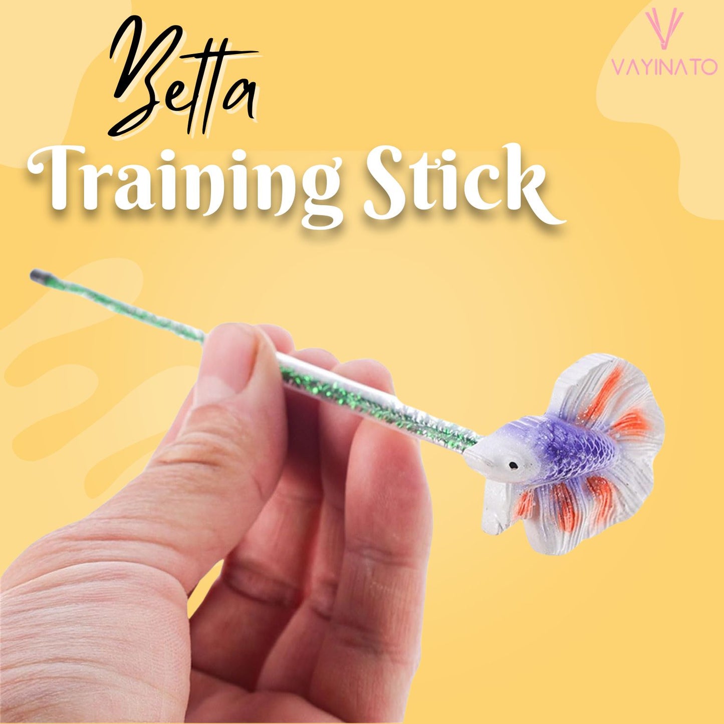 Petzlifeworld 1 Pcs Betta Training Stick for Betta Fish Stress Reduction (Random Color)