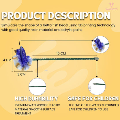Petzlifeworld 1 Pcs Betta Training Stick for Betta Fish Stress Reduction (Random Color)