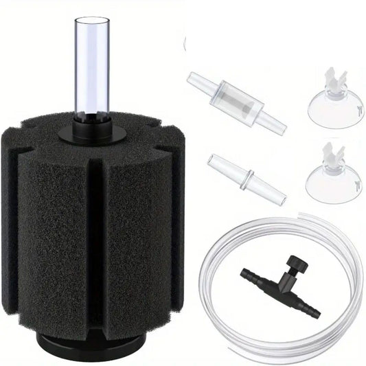 VAYINATO® Large Aquarium Bio Sponge Filter with Free Accessories (Straight Connector, 2m-Airtube, Check Valave-1, Suctioncup-2, Controller-1) for Aquarium Fish Tank