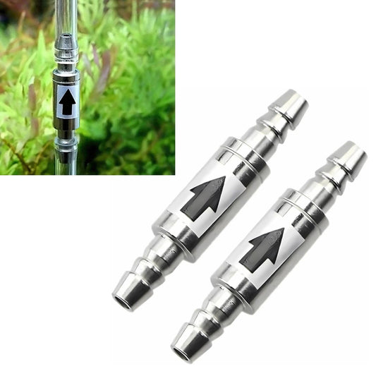 Petzlifeworld  2 Pcs Stainless Steel Aquarium CO2 Check Valves for 4mm Pipes - Anti-Return Carbon Dioxide Diffusers for Fish Tank Setup, Compatible with CO2 Systems