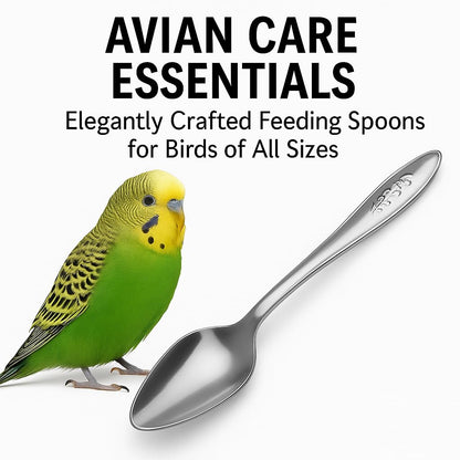 PetzLifeWorld 3PCS Stainless Steel Bird Feeding Spoons – Hand Feeding Tools for Baby Parrots, Budgies, Cockatiels | Safe, Durable, Non-Toxic | Ideal for Formula, Supplements, Meds & Daily Avian Care