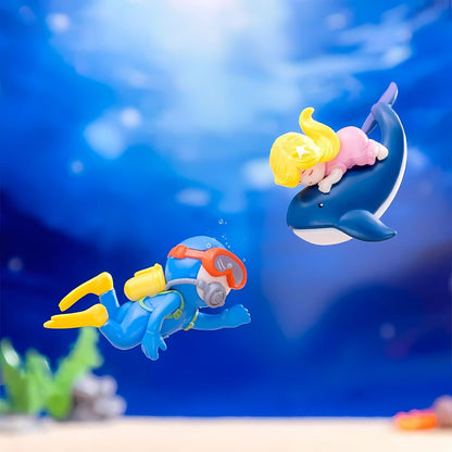VAYINATO 3Pcs Aquairum Fish Tank Floating Toys ( Surfer , Whalegirl and Diver ) | Cute Decoration For Fish Tank
