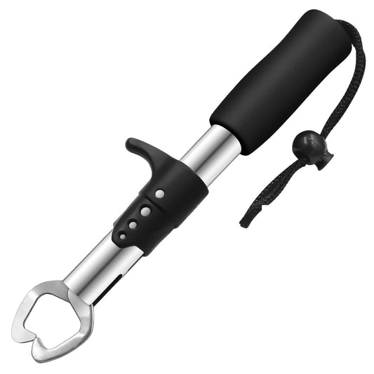 VAYINATO® Heavy-Duty Fishing Lip Grip Clamp | Foldable Fish Gripper with Non-Slip Handle & Hook Loop | Portable Tool for Freshwater, Saltwater & Ice Fishing