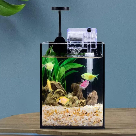 VAYINATO Nano Aquarium Combo – Clip-On LED Light & Hang-On Back Filter for Small Fish Tanks – Ideal for Betta, Shrimp & Planted Nano Aquariums and Bowl (Up to 20L)- (Tank Not Included)