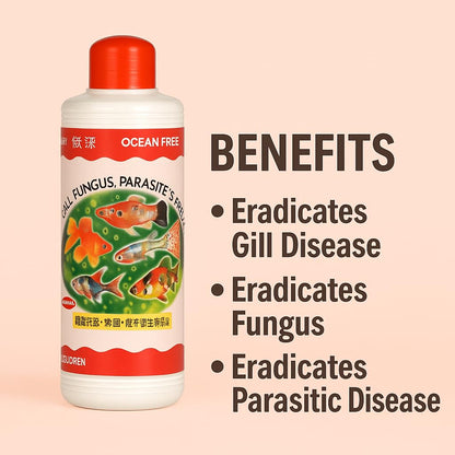 Ocean Free 240Ml Gill Fungus Special | Fast-Acting Treatment for Freshwater & Saltwater Fish | Safe for Plants